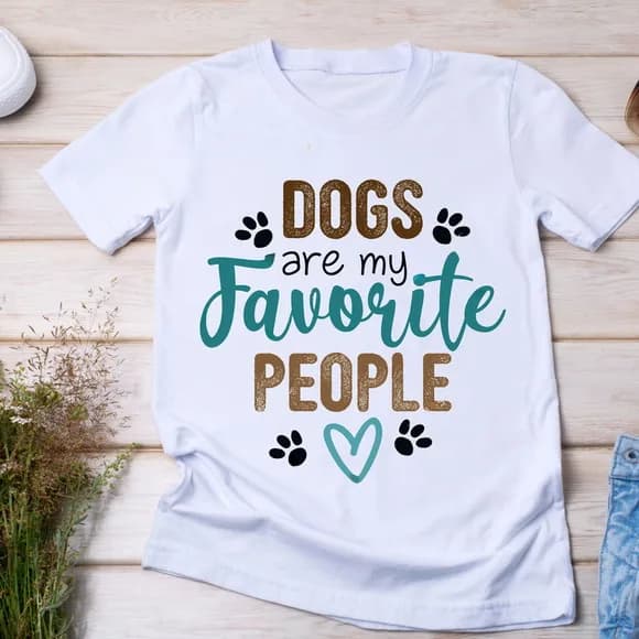 Camiseta Dogs Are My Favorite People - Amor Por Cães