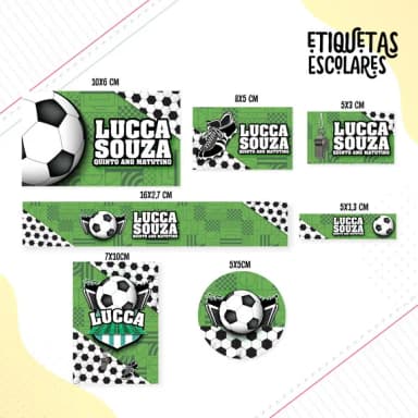 60 Etiquetas Escolares Personalizadas Prova D'agua
