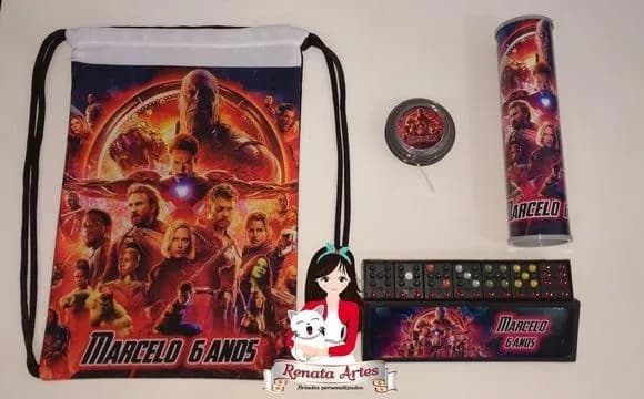 Guerra Infinita - Kit Jogos na Mochila Personalizado