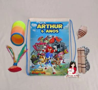 Mochila Boa Infância Tema Sonic 4