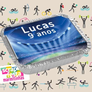 Marmitinha Personalizada Festa Futebol