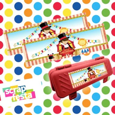 Estojo Escolar Personalizado Festa Circo