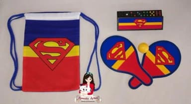 Mochila Ping Pong + Dominó Tema Superman