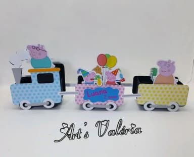 Trenzinho Personalizado - Enfeite de Mesa