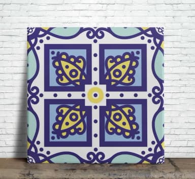 Azulejo Decorativo 15x15 Estilo Português com Suporte
