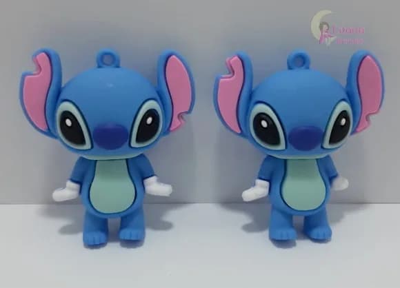Pingente Lilo Stitch de Borracha - 5,3cm - Pct C/2 Unidades