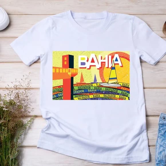 Camiseta Bahia - Salvador, Cultura e Cores do Nordeste