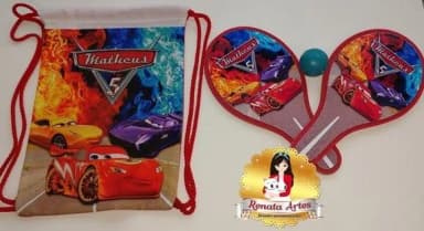 Mochila Ping Pong Tema Carros