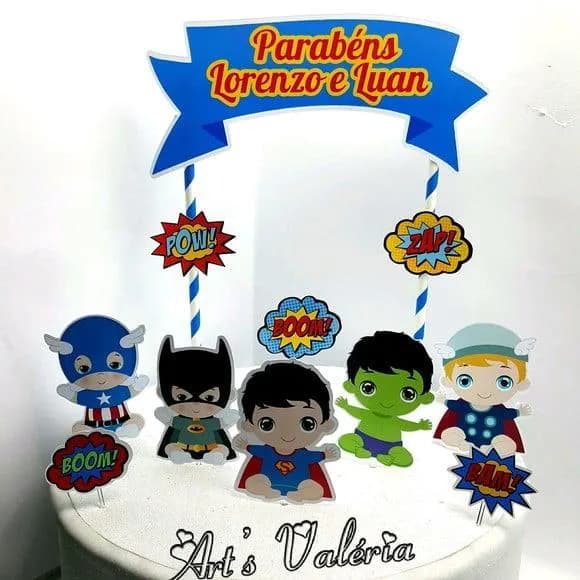Topo de Bolo Super Bebês