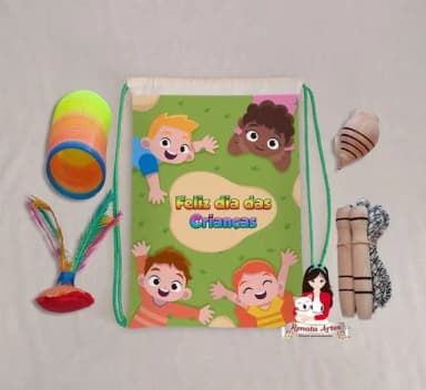 Mochila Boa Infância Personalizada Tema Dia das Crianças