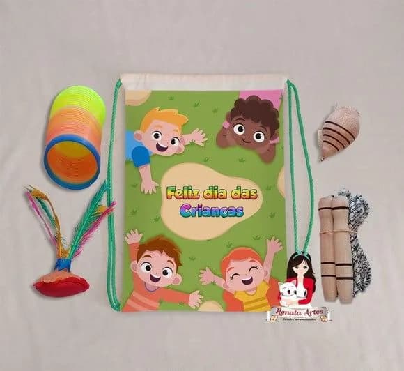 Mochila Boa Infância Personalizada Tema Dia das Crianças