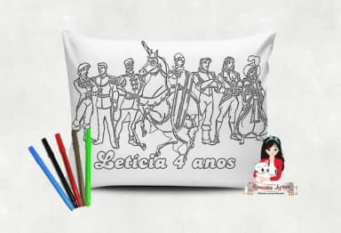 Almofada Pinte e Lave Príncipes