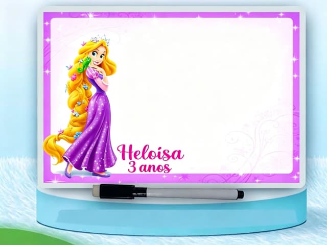 Lousa Magica Infantil Personalizada da Rapunzel