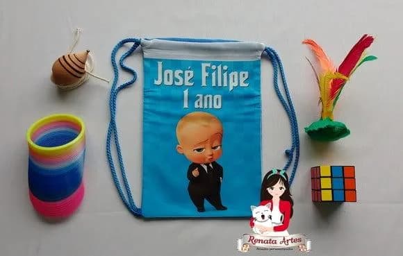 Mochila Brinquedos Retrô Tema o Poderoso Chefinho