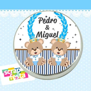Latinha de Chá de Bebê Latinhas Menino