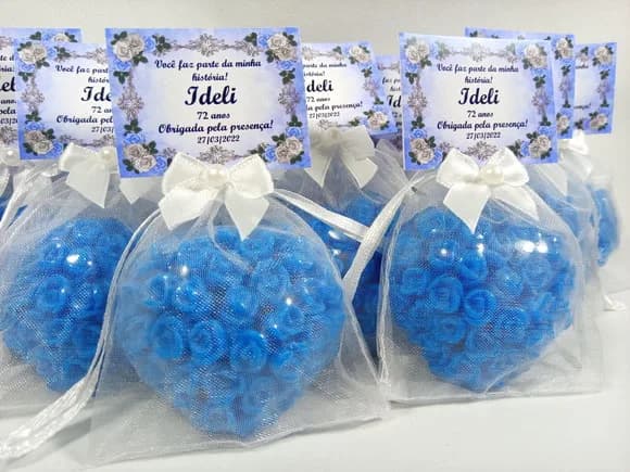 Lembrancinha de Aniversário: Sabonete Coração Floral
