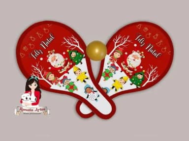 Raquetes de Ping Pong Personalizada Tema Natal Novo