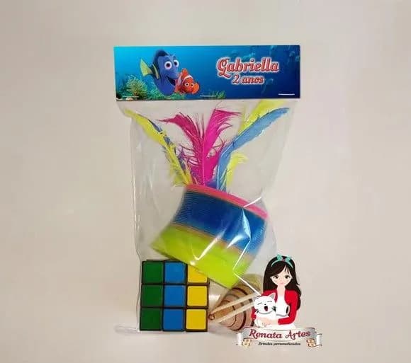 Kit Brinquedos Retrô Personalizado Tema Nemo e Dory