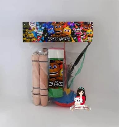 Kit Lembrancinha com Bolha de Sabão Five Nights