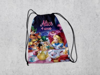 Mochilinha Personalizada da Alice no Pais das Maravilhas