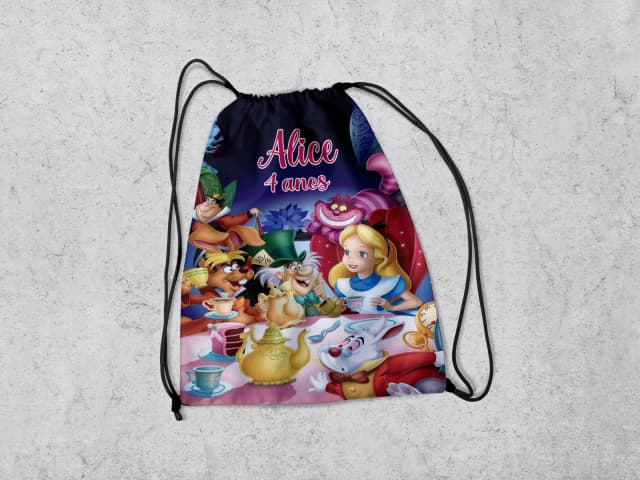 Mochilinha Personalizada da Alice no Pais das Maravilhas