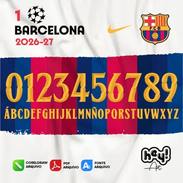 Fonte Vetor Barcelona 2026/27 Home