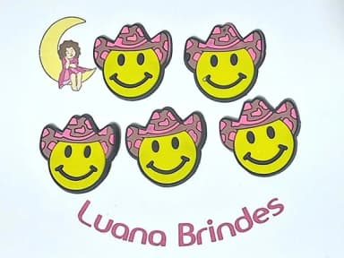 Aplique Smile Emborrachado Pacote com 6 Unidades
