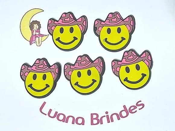 Aplique Smile Emborrachado Pacote com 6 Unidades