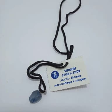 Cordao de Signo Virgem com Pedra