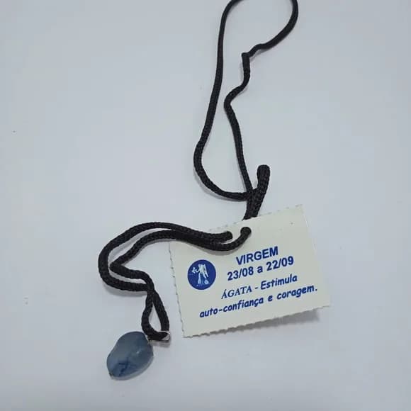 Cordao de Signo Virgem com Pedra
