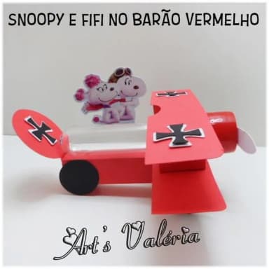 Tubete Avião Barão Vermelho do Snoopy