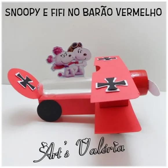 Tubete Avião Barão Vermelho do Snoopy