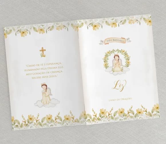 Livrinho De Orações Para Batizado - Divino Amarelo