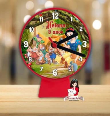 Relógio de Mesa Branca de Neve