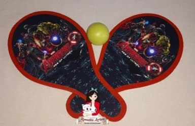 Raquetes de Ping Pong Tema Vingadores