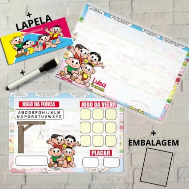 Lousa Magica Personalizada para lembrancinhas da Turma da Mônica