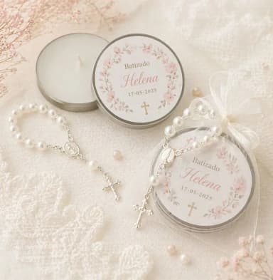 Velas Perfumadas com Mini Terço