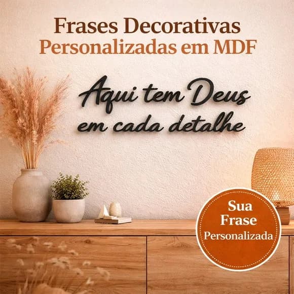Frase Motivacional mdf Personalizada 3mm Decoração Casa
