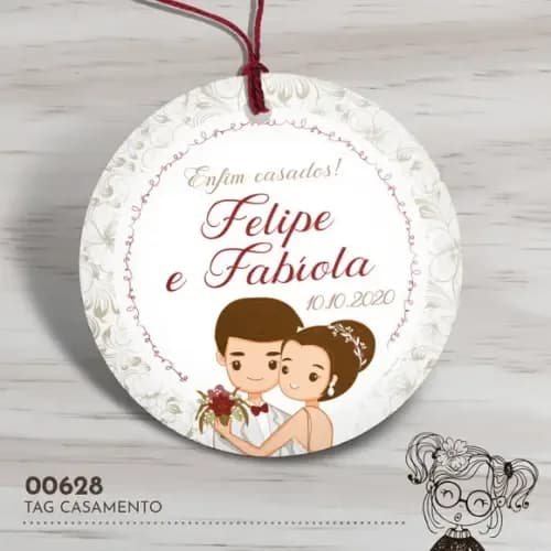 Tag Redonda Casamento - 00628