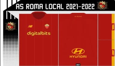 Vetor Da Camisa As Roma Local 2021-2022