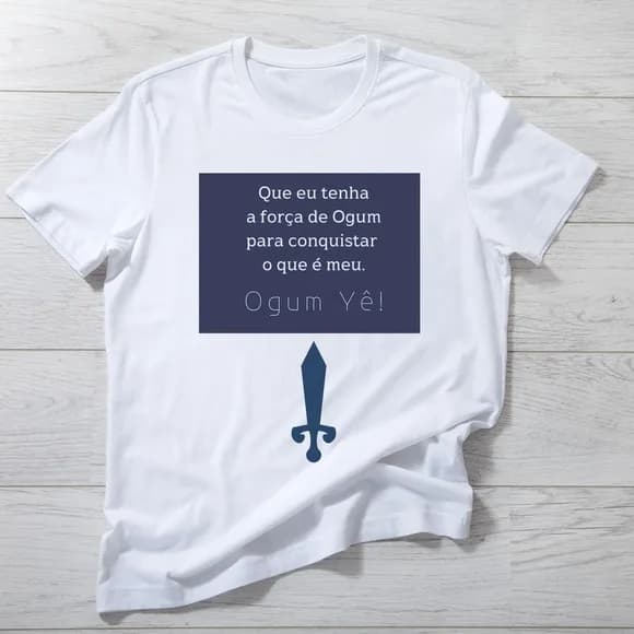 Camiseta Ogum - Força e Conquista