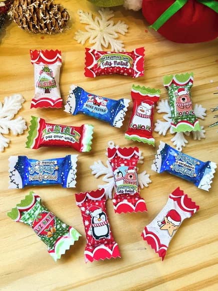 Balas Personalizadas Natal - 50 Unidades