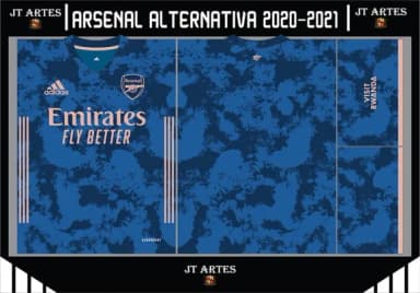 Vetor da Camisa do Arsenal Alternativa 2020-2021