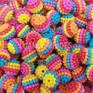 Pérolas Coloridas Craqueladas - 12mm - pct c/ 50 unidades