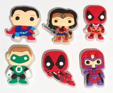 Aplique Heróis Funko Fluorescente - 6 Unidades
