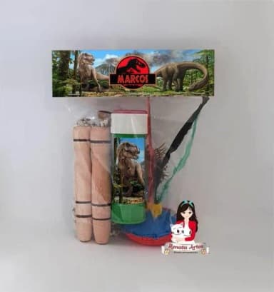 Kit Lembrancinha com Bolha de Sabão Dinossauros