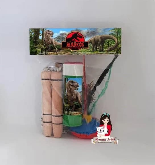 Kit Lembrancinha com Bolha de Sabão Dinossauros