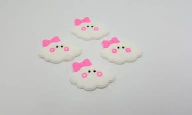 Aplique de Nuvem Fofinha de borracha - pct c/10 unid