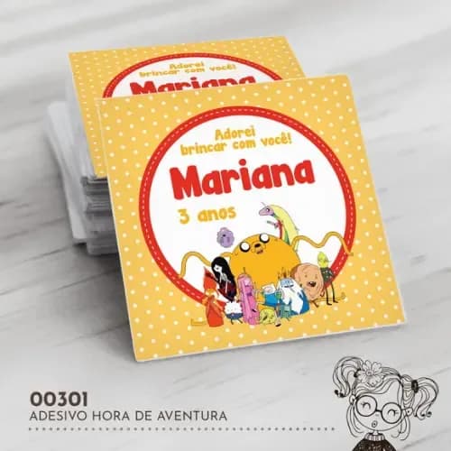 Adesivo Quadrado Hora de Aventura - 00301