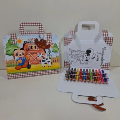 Kit Pintura na Maletinha Personalizada - Mickey Fazendeiro